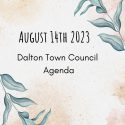Agenda for August Council Meeting